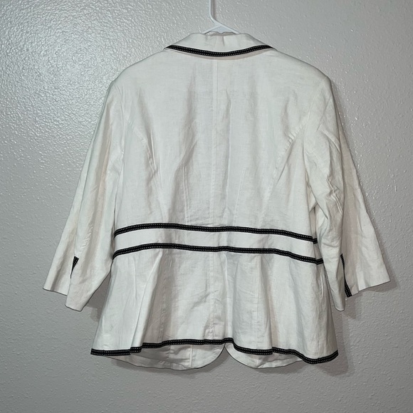 Lane Bryant Linen Blend White Blazer Jacket Size 20: W00069 - Picture 7 of 7